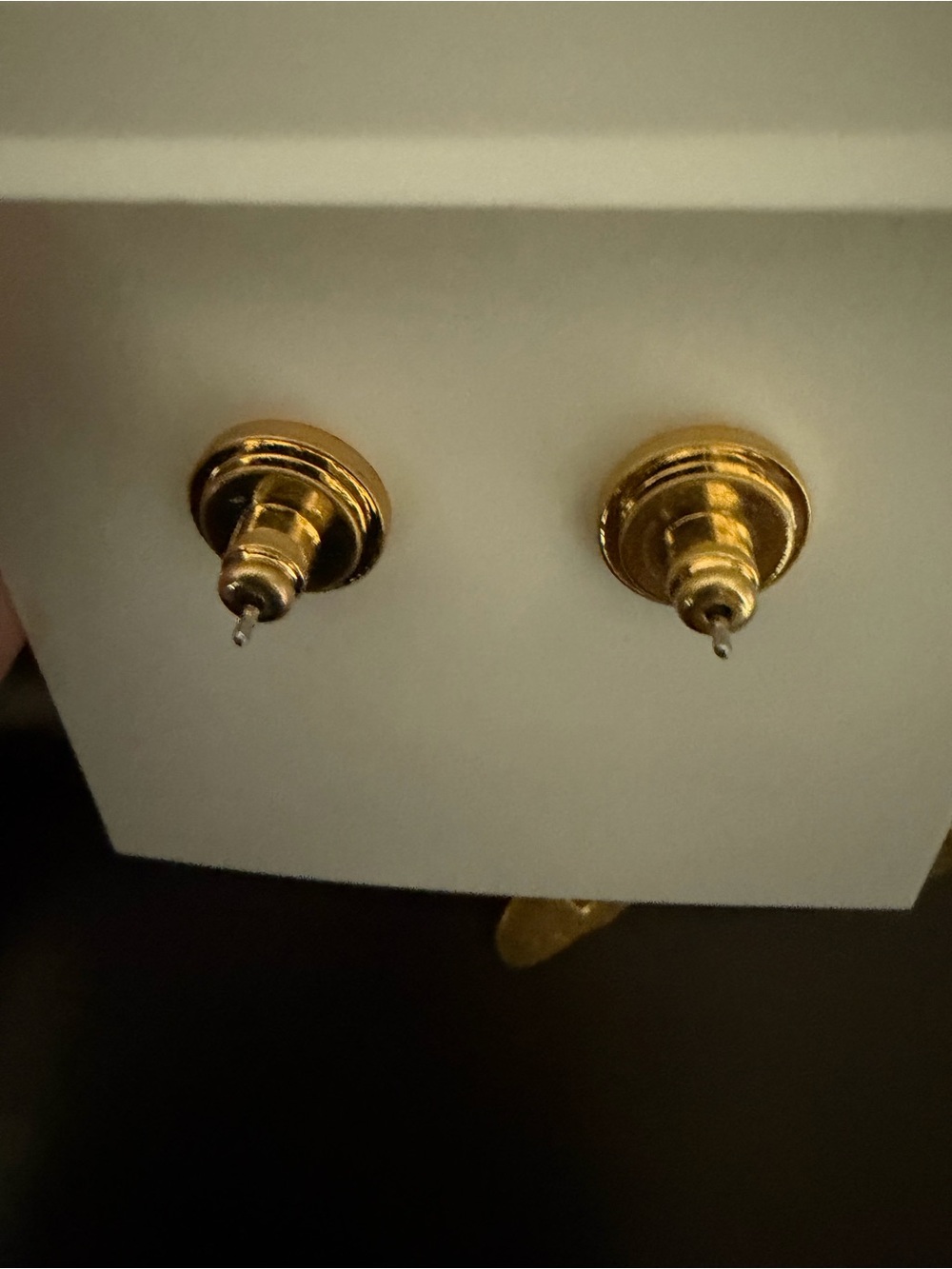 Tory Burch Gold Airplane Drop Logo Earrings - Picture 4 of 4